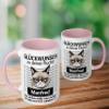 Farewell Gift for Coworkers: Personalized Ceramic Mug “Congrats on Your Escape!” – 330 ml, Cat Design, Pink view 4