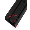 RENA 2-Track Curtain Track, PVC Ceiling-Mount Rail with Cover and Clips, Black, 170 cm view 2