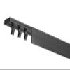 RENA Single-Track PVC Curtain Track, Ceiling-Mounted, with Cover and Clips, Black, 390 cm view 1