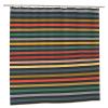 QQLADY Colorful Modern Striped Fabric Shower Curtain, 72 x 72 in, with 12 Hooks view 1