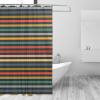 QQLADY Colorful Modern Striped Fabric Shower Curtain, 72 x 72 in, with 12 Hooks view 2