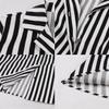 Women's Black and White Striped 1950s Rockabilly Pin-Up Dress, Small view 3