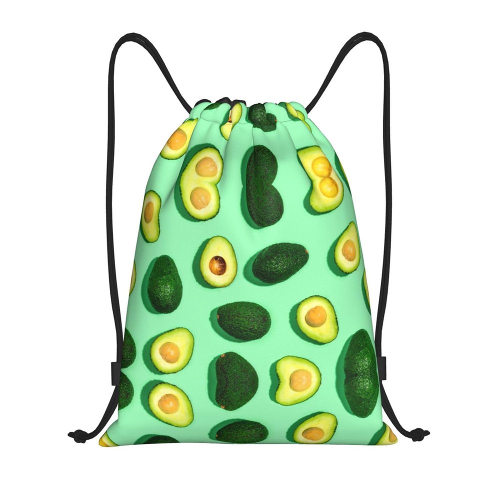 Green Lawn Avocado Drawstring Backpack, S