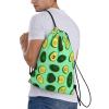 Green Lawn Avocado Drawstring Backpack, S view 3