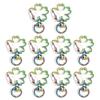 ONURTH 200-Piece Rainbow Metal Carabiner Clips with Key Rings view 4