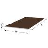 Schlgel GmbH 1 mm Sepia Brown RAL 8014 Aluminum Sheet, 90 x 500 mm view 2