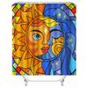 AKATIE Sun Shower Curtain 180 x 200 cm, 3D Waterproof Fabric with 12 Hooks view 3