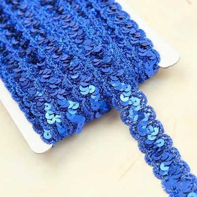 13 m x 23 mm Dark Blue Sequin Trim Ribbon