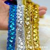 13 m x 23 mm Dark Blue Sequin Trim Ribbon view 3