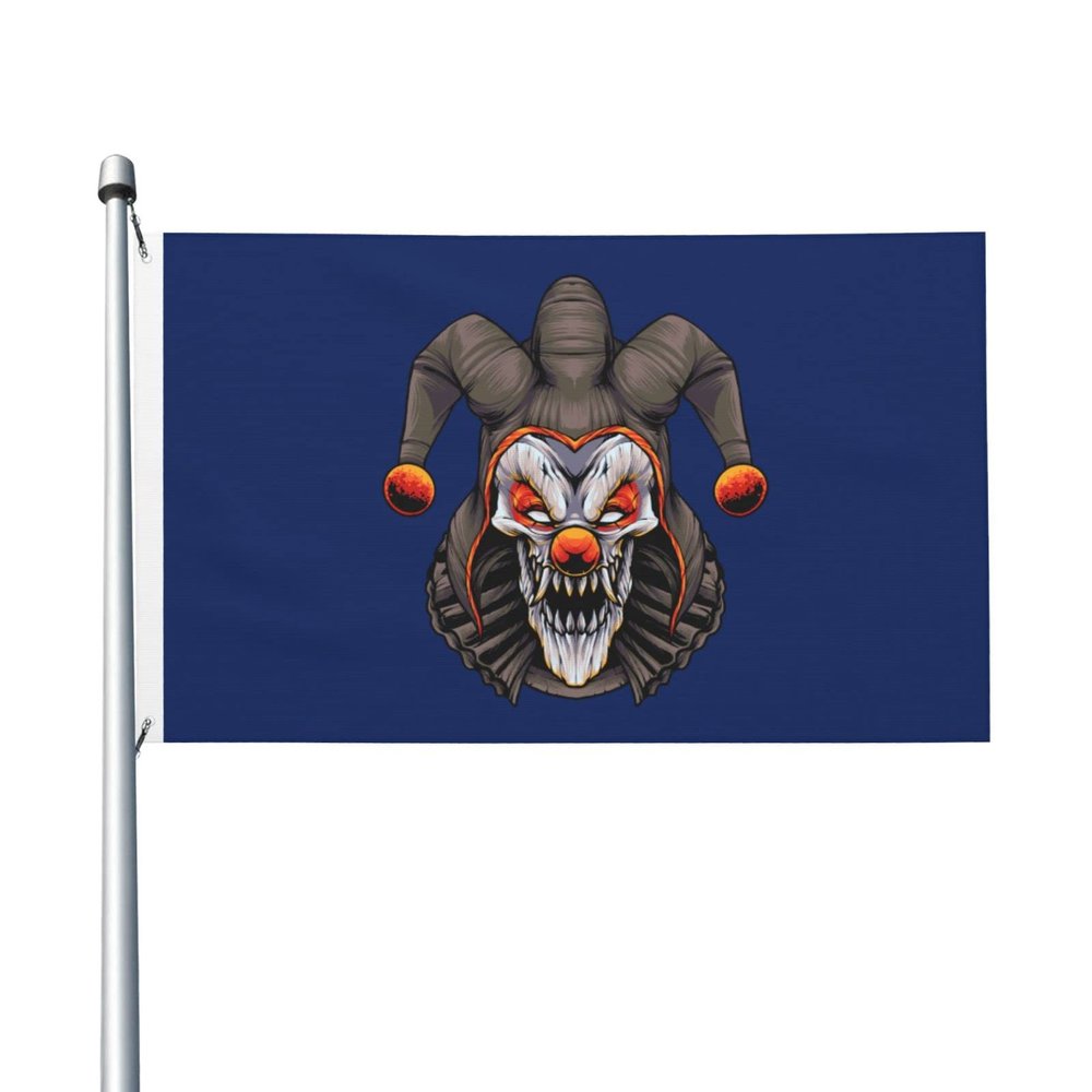 Durable Spooky Skeleton Flag, 90 x 150 cm, Double-Sided Print