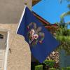 Durable Spooky Skeleton Flag, 90 x 150 cm, Double-Sided Print view 2