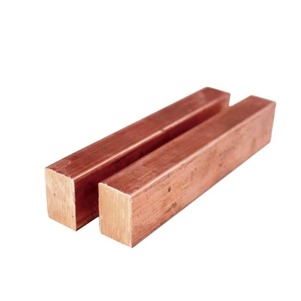 LecMy 10 mm x 25 mm x 100 mm T2 Solid Copper Plate, Flat Bar, Copper Strip for DIY Tools