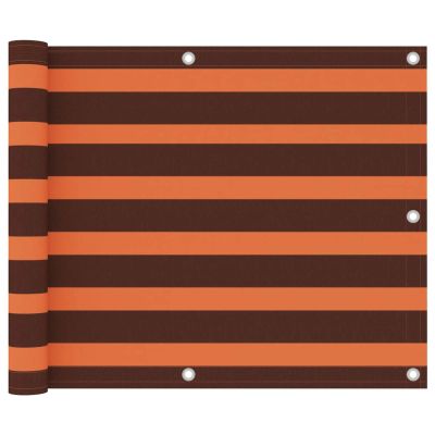 Homgoday Orange and Brown Balcony Privacy Screen 75 x 500 cm