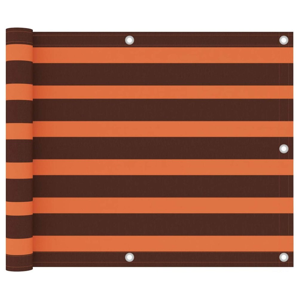 Homgoday Orange and Brown Balcony Privacy Screen 75 x 500 cm