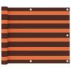 Homgoday Orange and Brown Balcony Privacy Screen 75 x 500 cm view 1