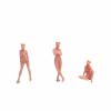 ZEDACAKAI 3-Piece 1:43 Sexy Lady Policewomen Resin Figures, Miniature Garage Kit, Requires Painting view 1