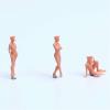 ZEDACAKAI 3-Piece 1:43 Sexy Lady Policewomen Resin Figures, Miniature Garage Kit, Requires Painting view 2