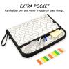 Accordion File Folder with 13 Pockets, A4/Letter Size, Zipper, Gray Grid view 2