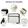 Accordion File Folder with 13 Pockets, A4/Letter Size, Zipper, Gray Grid view 3