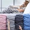 Roving Yarn for Hand Knitting and Crochet, Chunky Arm Knitting Yarn, Cozy Blanket Yarn, Crochet Yarn (Creamy Yellow, 1500 g) view 4