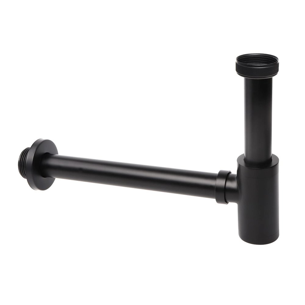 OPERMAXER Design Bottle Trap, 1-1/4 x 32 mm, Extra-Long 200 mm Dip Tube, Matte Black