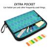 Accordion File Folder with 13 Pockets, A4, Letter Size, Zipper, Moroccan Trellis 04 view 2