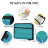 Accordion File Folder with 13 Pockets, A4, Letter Size, Zipper, Moroccan Trellis 04 view 3