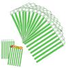 100 Green Striped Paper Bags, 12 x 18 cm, Gift Bags for Candy, Cookies and Snacks view 1