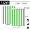 100 Green Striped Paper Bags, 12 x 18 cm, Gift Bags for Candy, Cookies and Snacks view 2