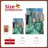 Christmas Drawstring Gift Bags with NYC Statue of Liberty Print view 4