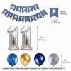11th Birthday Decorations for Boys, Metallic Silver, Blue & Gold Balloons view 4
