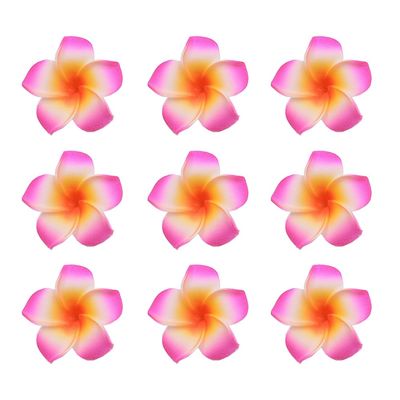 Artificial Plumeria Frangipani Flowers, 20 Foam Flower Heads for DIY Crafts, Hair Accessories, Weddings and Decor