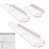 KDDFN Transparent Polycarbonate Door Awning, Modern Curved Canopy, 40 x 200 cm view 3