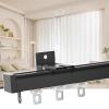 LIGUOYI Single-Track Aluminum Curtain Rail with Rollers, Ceiling or Wall Mount view 1