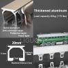 LIGUOYI Single-Track Aluminum Curtain Rail with Rollers, Ceiling or Wall Mount view 3