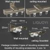 LIGUOYI Single-Track Aluminum Curtain Rail with Rollers, Ceiling or Wall Mount view 4