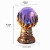 Yusat Halloween Illuminated Crystal Ball with Witch Hands and Skull, Brown view 3