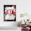 GRAVURZEILE Personalized Soccer Jersey Picture on Acrylic Glass, Stuttgart Jersey, 20 x 30 cm view 3