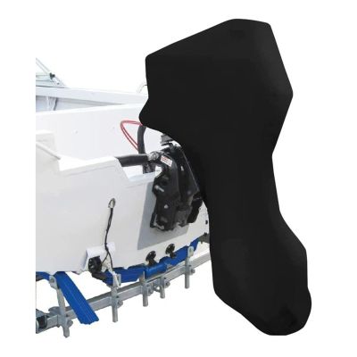 ZJCNHY 420D Oxford Outboard Motor Cover, Waterproof UV Protection, Black (30–60 HP)