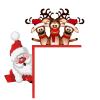 Christmas Door Frame Wooden Ornament with Tumbling Reindeer view 1