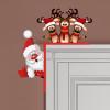 Christmas Door Frame Wooden Ornament with Tumbling Reindeer view 3