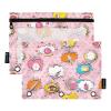 Wudan Pink Cartoon Lips 3-Ring Binder Pencil Pouches, Set of 2 view 1