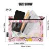 Wudan Pink Cartoon Lips 3-Ring Binder Pencil Pouches, Set of 2 view 3