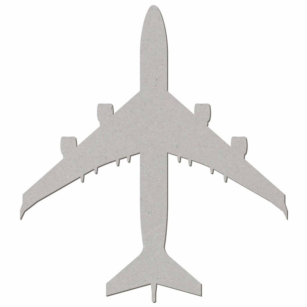 Jumbo Jet V1 Cardboard Plane Cutout, 5–50 cm