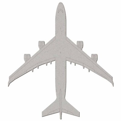 Jumbo Jet V2 Cardboard Plane Cutout, 5–50 cm