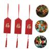 Operitacx 60 Red New Year Hanging Tags with Red Ribbons and Tassels view 4