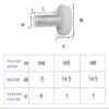 TANIDA Knurled Screws with Grip, Nylon Knurled Screw with Round Plastic Head, Black, M4 x 6 mm, 30 pcs (Color: Black, Size: M5 x 30 mm, 10 pcs) view 4