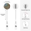 American Patriotic Flower Retractable Badge Reel with Clip and Key Ring view 4