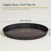 Highkit 32 cm Quiche Pan with Removable Bottom, Nonstick Tart Pan view 2
