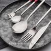 ESSONIO 40-Piece Stainless Steel Flatware Set for 8, Red Handles view 4